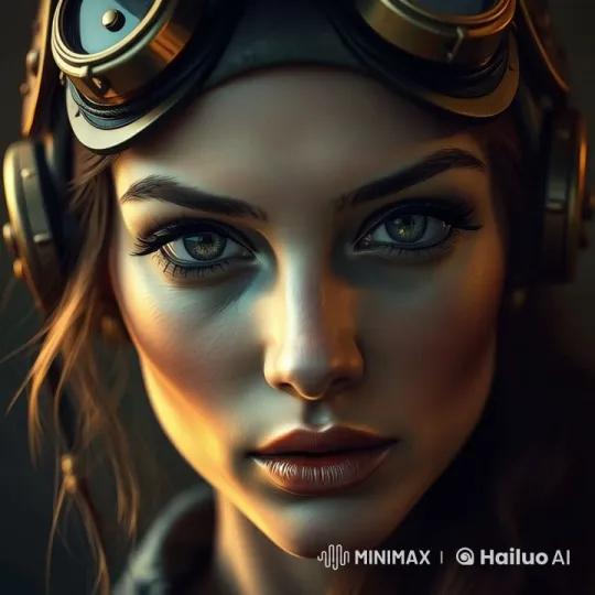 Animated Character Study: Vintage Goggles and Realistic Features – AI Generated Video | Hailuo AI