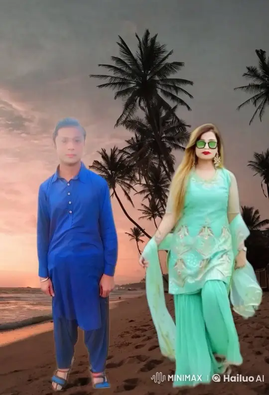 Romantic Sunset Embrace on a Peaceful Beach – AI Generated Video | Hailuo AI