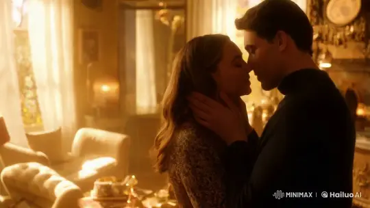 Intimate Couple's Kiss Captured in Artful Warmth – AI Generated Video | Hailuo AI