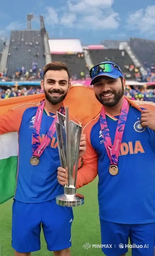 Indian Athletes Celebrate Victory with Trophies and Camaraderie – AI Generated Video | Hailuo AI