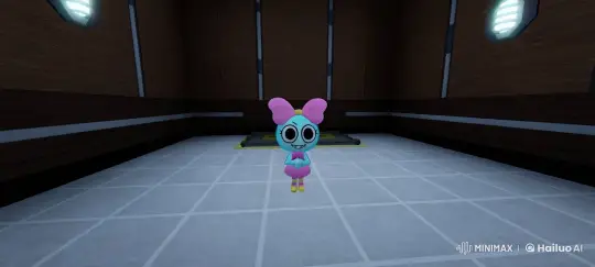 Animated Character Teleports to Squid Game Setting – AI Generated Video | Hailuo AI