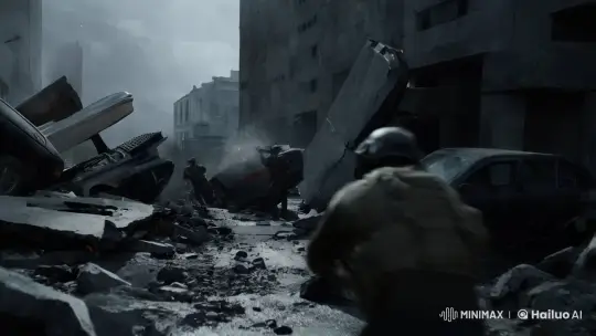 Urban Warfare: Cinematic Chaos and Realism – AI Generated Video | Hailuo AI
