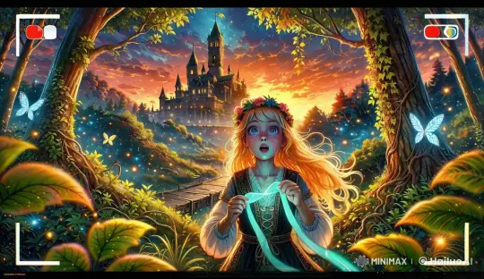 Golden-Haired Girl Enchants in Magical Forest Dance – AI Generated Video | Hailuo AI