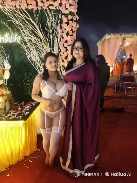 Live2D Animated Women Share Romantic Kiss in Festive Setting – AI Generated Video | Hailuo AI