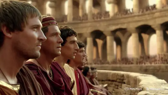 Ancient Romans Captivated in Grand Amphitheater Scene – AI Generated Video | Hailuo AI