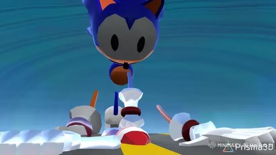 Live2D Video: Blue Hedgehog Mimics Sonic's Stance – AI Generated Video | Hailuo AI
