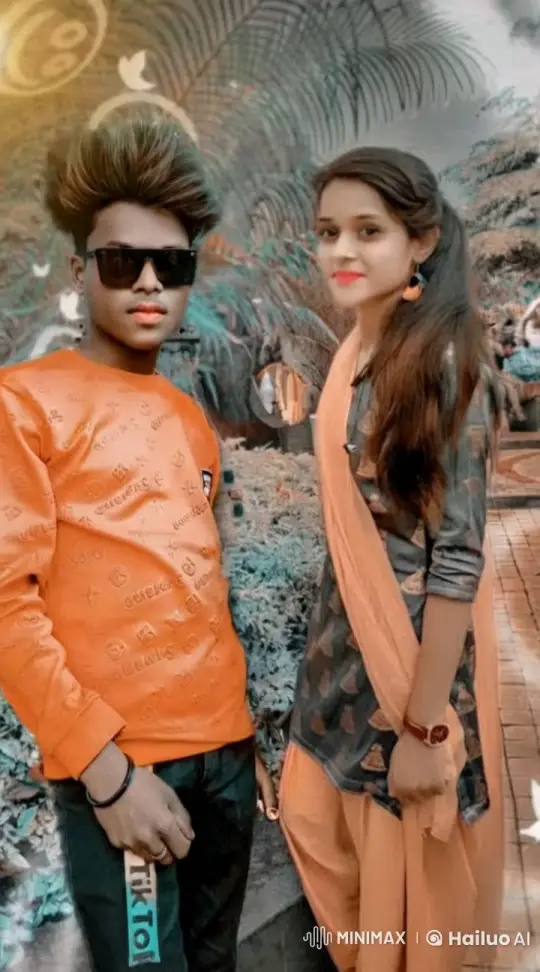 Couple Embraces in Lush Garden Setting – AI Generated Video | Hailuo AI
