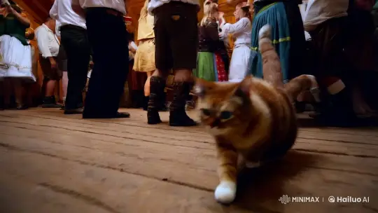 Cat's POV: Navigating a South Tyrol Folkfest – AI Generated Video | Hailuo AI