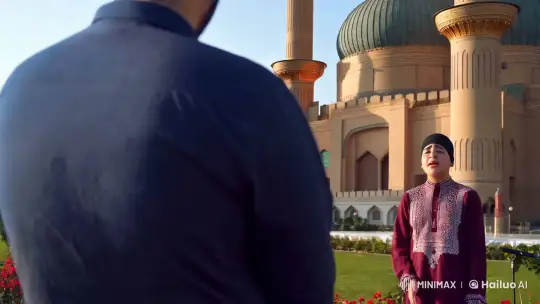 English Muslim Singer's Performance at Magnificent Mosque – AI Generated Video | Hailuo AI