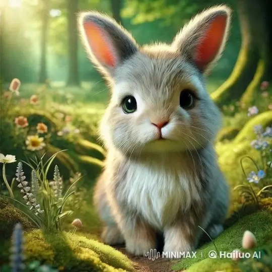 Fluffy Bunny and Cheerful Cat Dance in Enchanted Forest – AI Generated Video | Hailuo AI