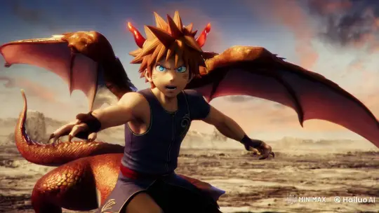 Natsu Dragneel: Mythical Hybrid in Surreal Fantasy Landscape – AI Generated Video | Hailuo AI