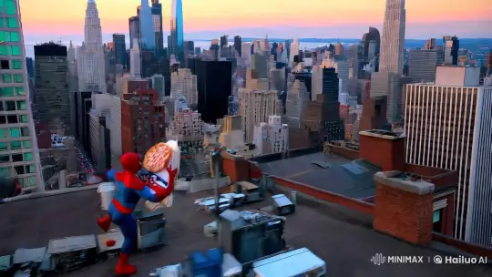 Spider-Man: Pizza Delivery Hero in Urban Jungle – AI Generated Video | Hailuo AI