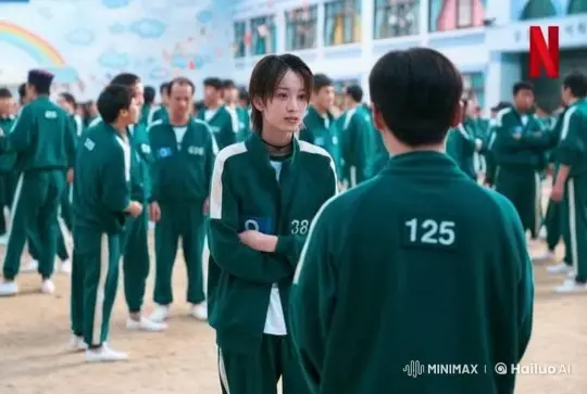 Two Individuals in Tracksuits Discuss in Courtyard – AI Generated Video | Hailuo AI