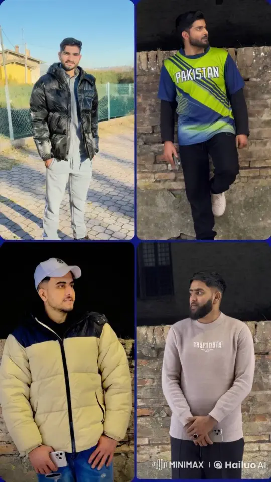 Four Men Embrace in a Heartfelt Group Hug – AI Generated Video | Hailuo AI