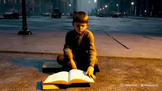 Urban Struggle: A Boy's Journey from Darkness to Light – AI Generated Video | Hailuo AI