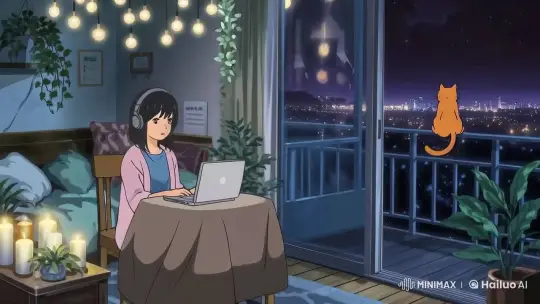 Cozy Night Ambiance with Flickering Lights and Gentle Motion – AI Generated Video | Hailuo AI