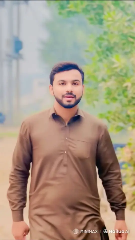 Man Smiles, Kisses Camera in Animated Background – AI Generated Video | Hailuo AI