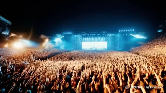 Vibrant Night Concert Experience with Live2D Animated Band – AI Generated Video | Hailuo AI