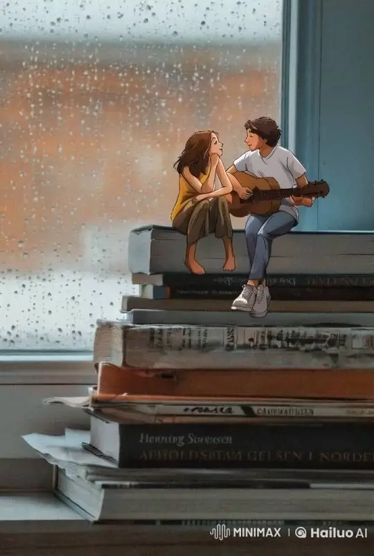 Rainy Day Serenade: Boy Plays Guitar, Girl Listens Lovingly – AI Generated Video | Hailuo AI