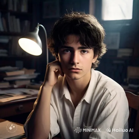 Young Person Engages in Animated Desk Conversation – AI Generated Video | Hailuo AI