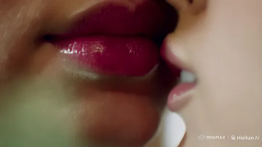 Intimate Close-Up of Kissing Lips in Ethereal Focus – AI Generated Video | Hailuo AI