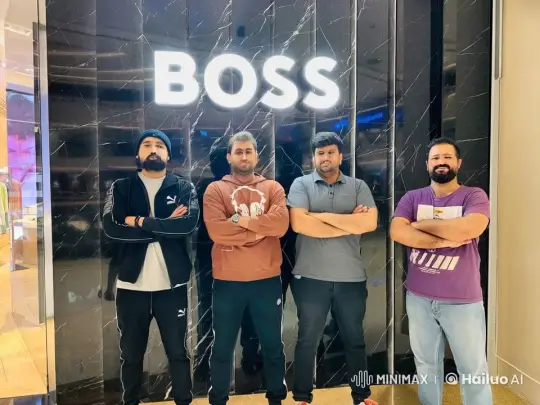 Men Bond Over Dance and Laughter in Front of Store – AI Generated Video | Hailuo AI