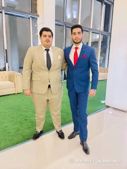 Two Men Share Affectionate Greeting in Elegant Setting – AI Generated Video | Hailuo AI