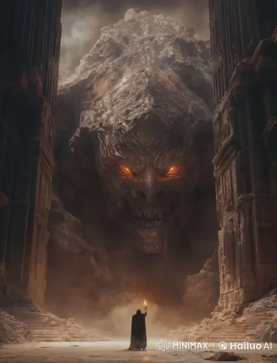 Ancient Cavern Encounter with Enigmatic Monster – AI Generated Video | Hailuo AI