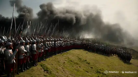 Spanish Tercios' Grand Descent and Battle Reenactment – AI Generated Video | Hailuo AI