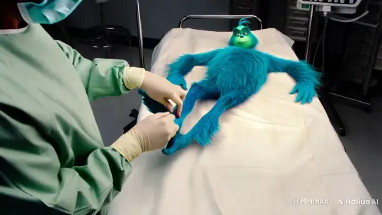 Grinch Undergoes Knee Surgery in Stark OR Setting – AI Generated Video | Hailuo AI