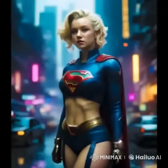 Supergirl Soars Above a Futuristic Cityscape – AI Generated Video | Hailuo AI