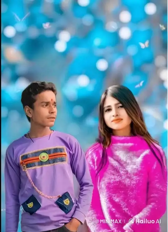 Young Couple Shares Intimate Kiss Against Bokeh Background – AI Generated Video | Hailuo AI