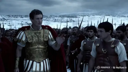 Emperor Constantine Inspires His Troops in Winter's Cold – AI Generated Video | Hailuo AI
