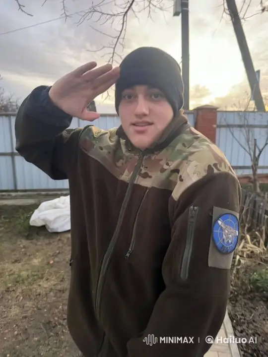 Young Man Salutes Courageously Amidst Explosions – AI Generated Video | Hailuo AI