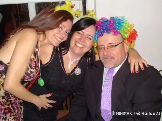 Joyful Trio in Colorful Attire Celebrating Together – AI Generated Video | Hailuo AI