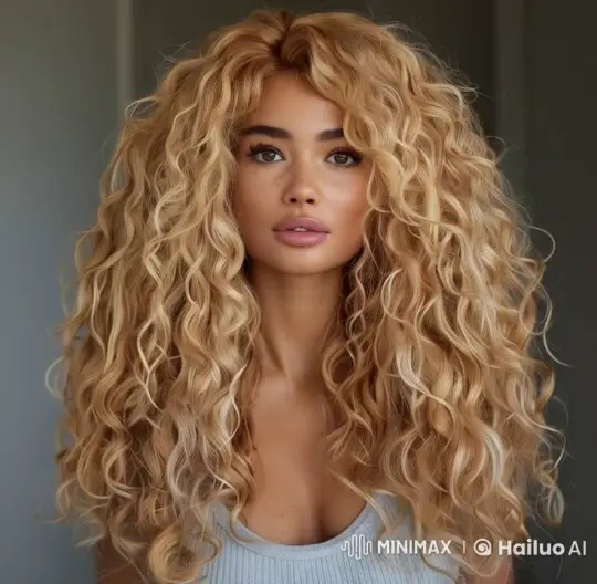 Joyful Woman with Curly Hair Laughing in Live2D Animation – AI Generated Video | Hailuo AI