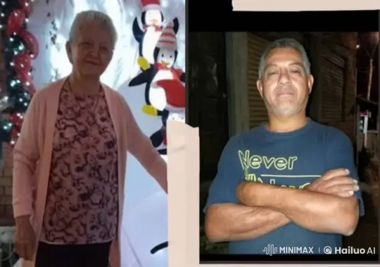 Elderly Couple Embraces in Festive Holiday Scene – AI Generated Video | Hailuo AI