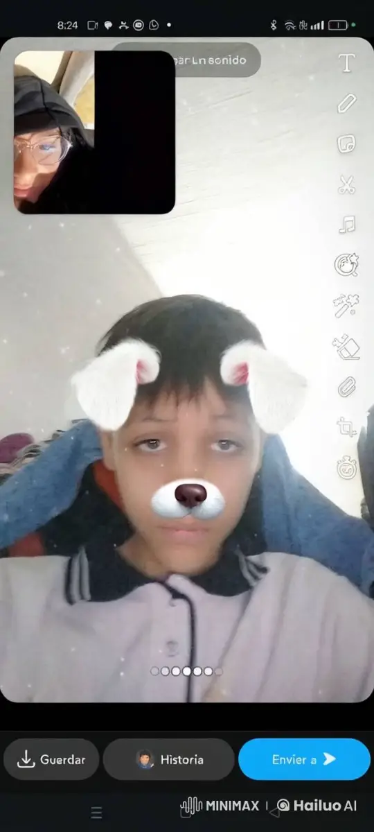 Playful Video Call with Dog Filter and Subtle Interactions – AI Generated Video | Hailuo AI