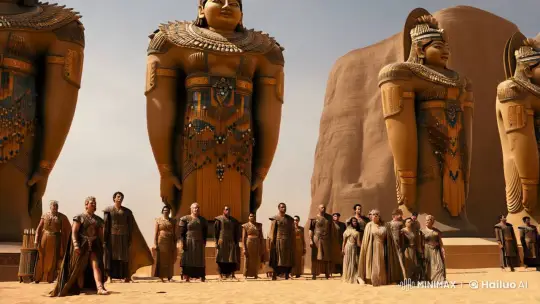 Ancient Arrogance: Desert Idols and the People of Ad – AI Generated Video | Hailuo AI