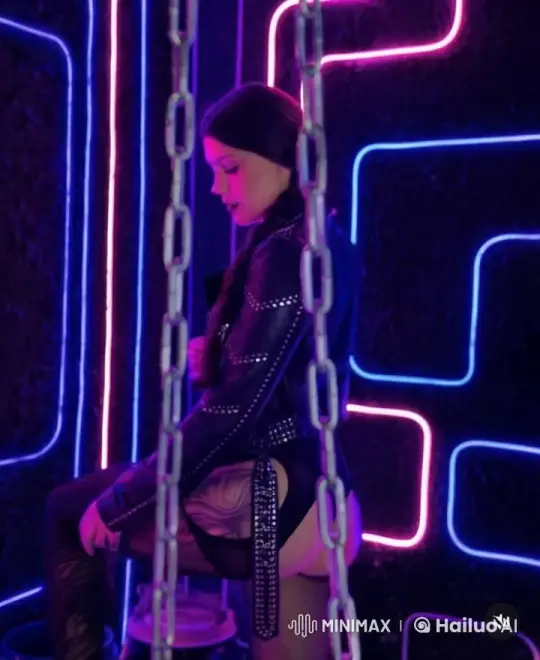 Masha's Seductive Pose in Futuristic Massage Parlor Setting – AI Generated Video | Hailuo AI
