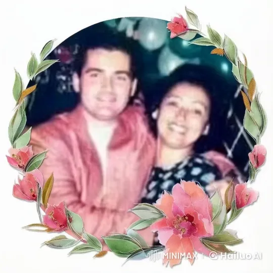 Couple's Joyful Embrace in a Floral Wreath – AI Generated Video | Hailuo AI