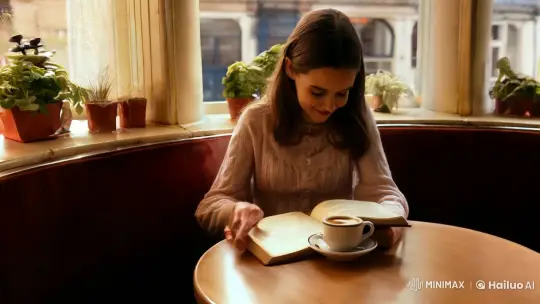 Lena and Max's Serendipitous Encounter in a Café – AI Generated Video | Hailuo AI