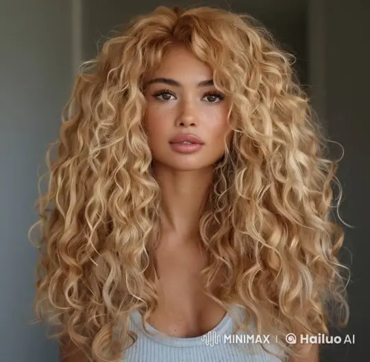 Young Woman with Bouncing Curls in Serene Setting – AI Generated Video | Hailuo AI