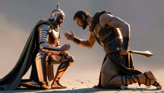 Biblical Giants Face Terrified Israelites in Dramatic Scene – AI Generated Video | Hailuo AI