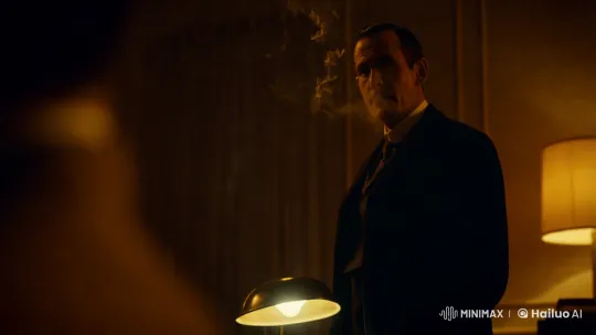 Contemplative Man in Moody Room with Warm Lighting – AI Generated Video | Hailuo AI