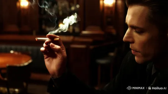 Contemplative Figure in a Dimly Lit Bar – AI Generated Video | Hailuo AI