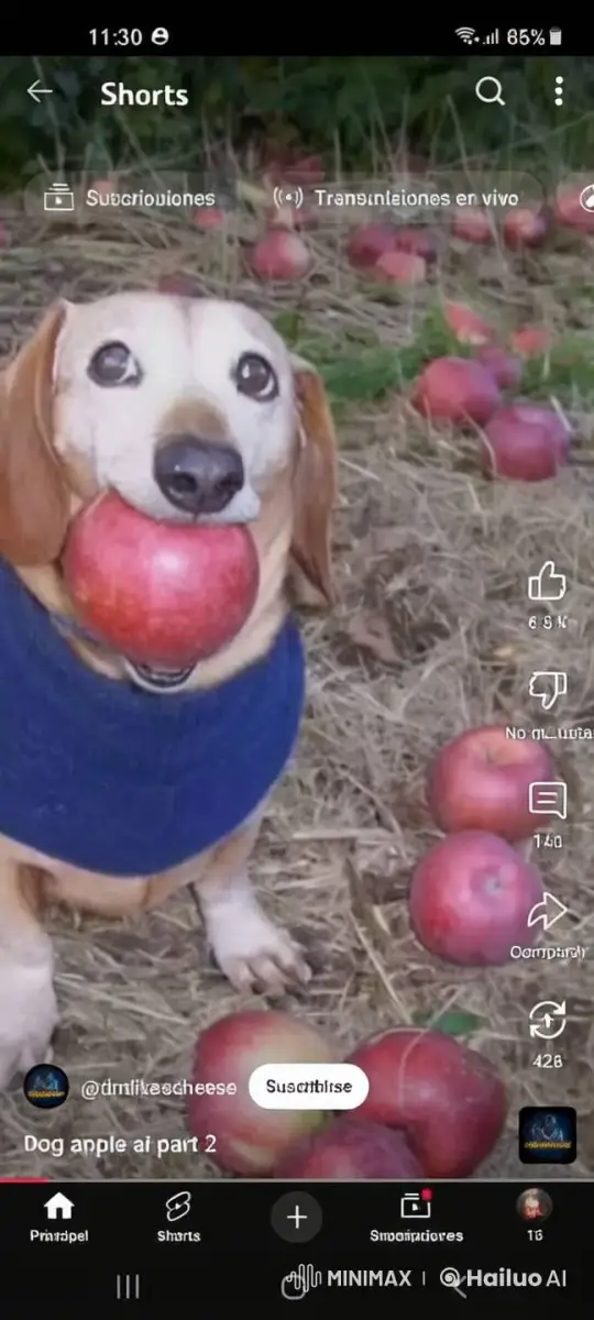Dog in Space: Apple-Holding Canine's Cosmic Adventure – AI Generated Video | Hailuo AI