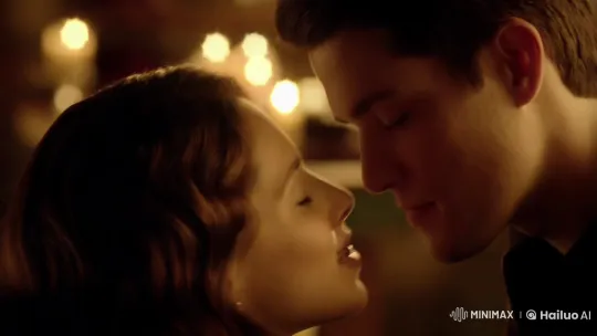 Intimate Couple's Kiss in Candle-Lit Room – AI Generated Video | Hailuo AI