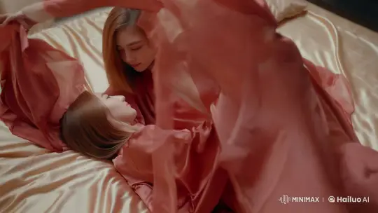 Aesthetic Film Clip: Wind-Blown Women in Silk – AI Generated Video | Hailuo AI