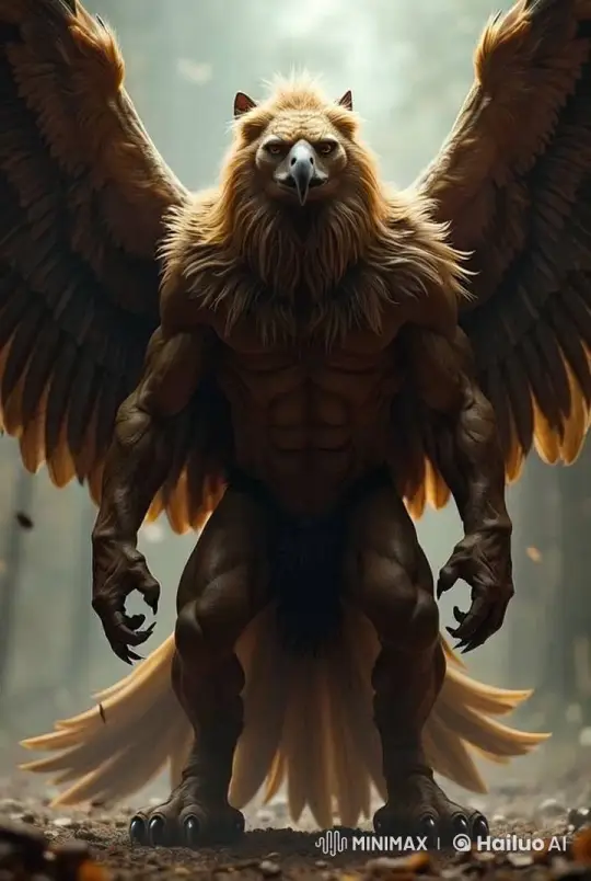 Majestic Griffin in Serene Forest Setting – AI Generated Video | Hailuo AI